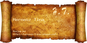 Hernesz Tina névjegykártya